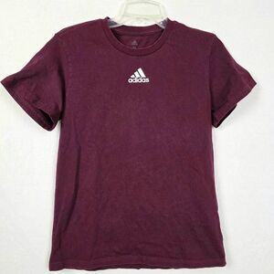 Adidas Burgundy Athletic Logo Tee Shirt M